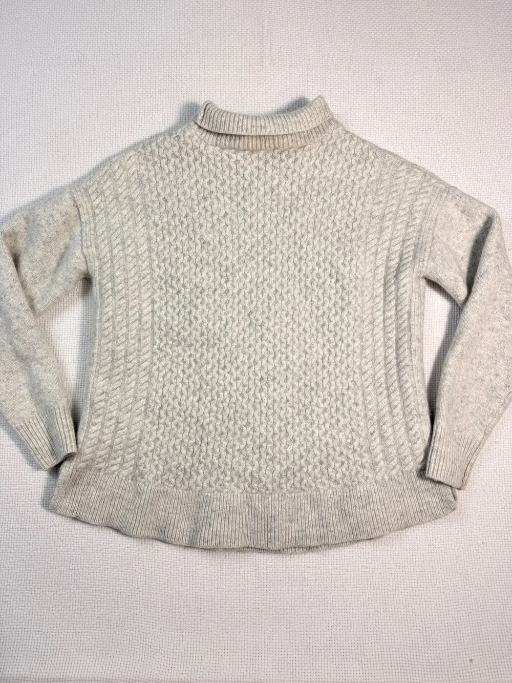 Vineyard Vines Cashmere Merino Wool Cable Knit Mock Neck Sweater S